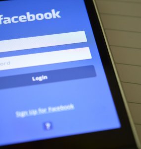 facebook application open on phone screen